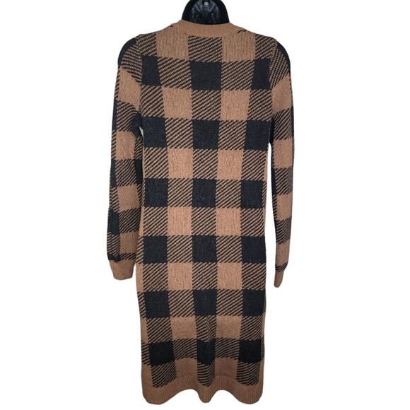 Madewell Crewneck Sweater Dress in Buffalo Check Plaid size Medium - Picture 3 of 7